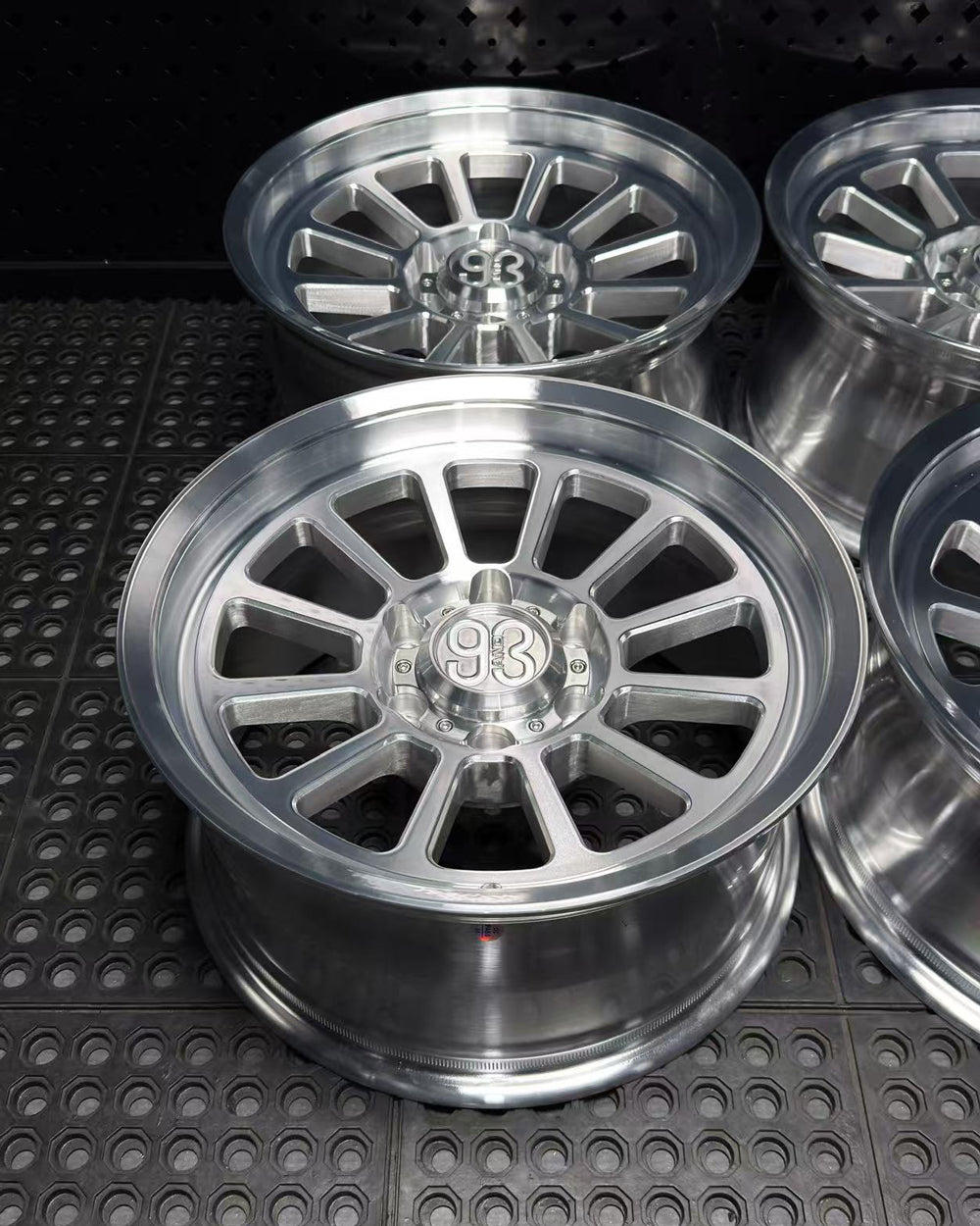 (Set of 4) FRS-12 | 6061-T6 Forged | Smooth Lip | Machined Clear (6x135 | 17x8.5, 0mm Offset)