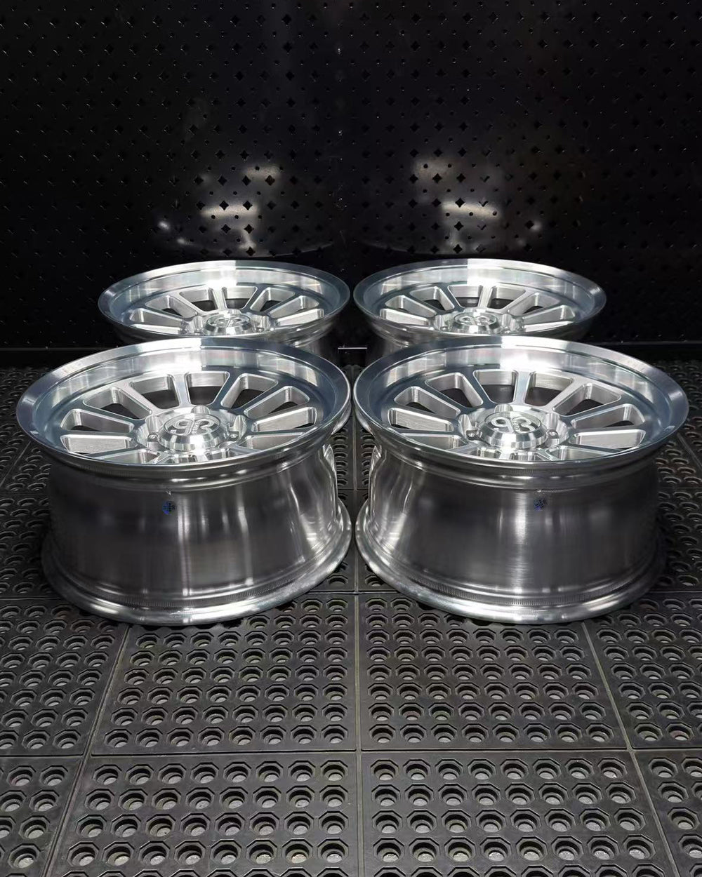 (Set of 4) FRS-12 | 6061-T6 Forged | Smooth Lip | Machined Clear (6x135 | 17x8.5, 0mm Offset)