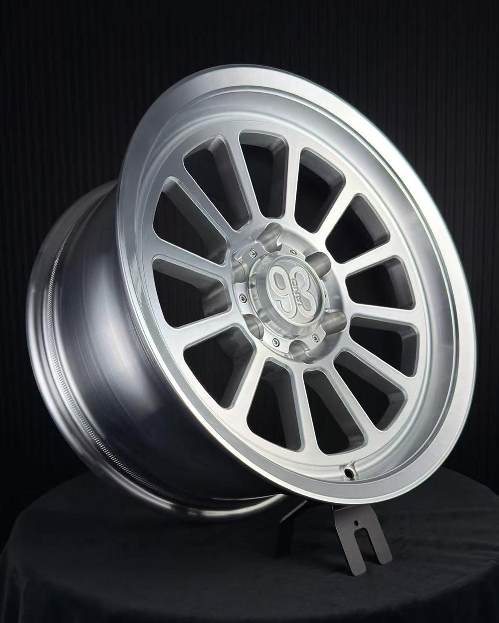 (Set of 4) FRS-12 | 6061-T6 Forged | Smooth Lip | Machined Clear (6x135 | 17x8.5, 0mm Offset)