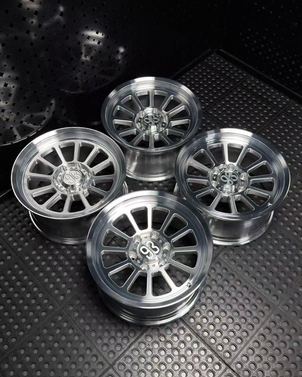(Set of 4) FRS-12 | 6061-T6 Forged | Smooth Lip | Machined Clear (6x135 | 17x8.5, 0mm Offset)