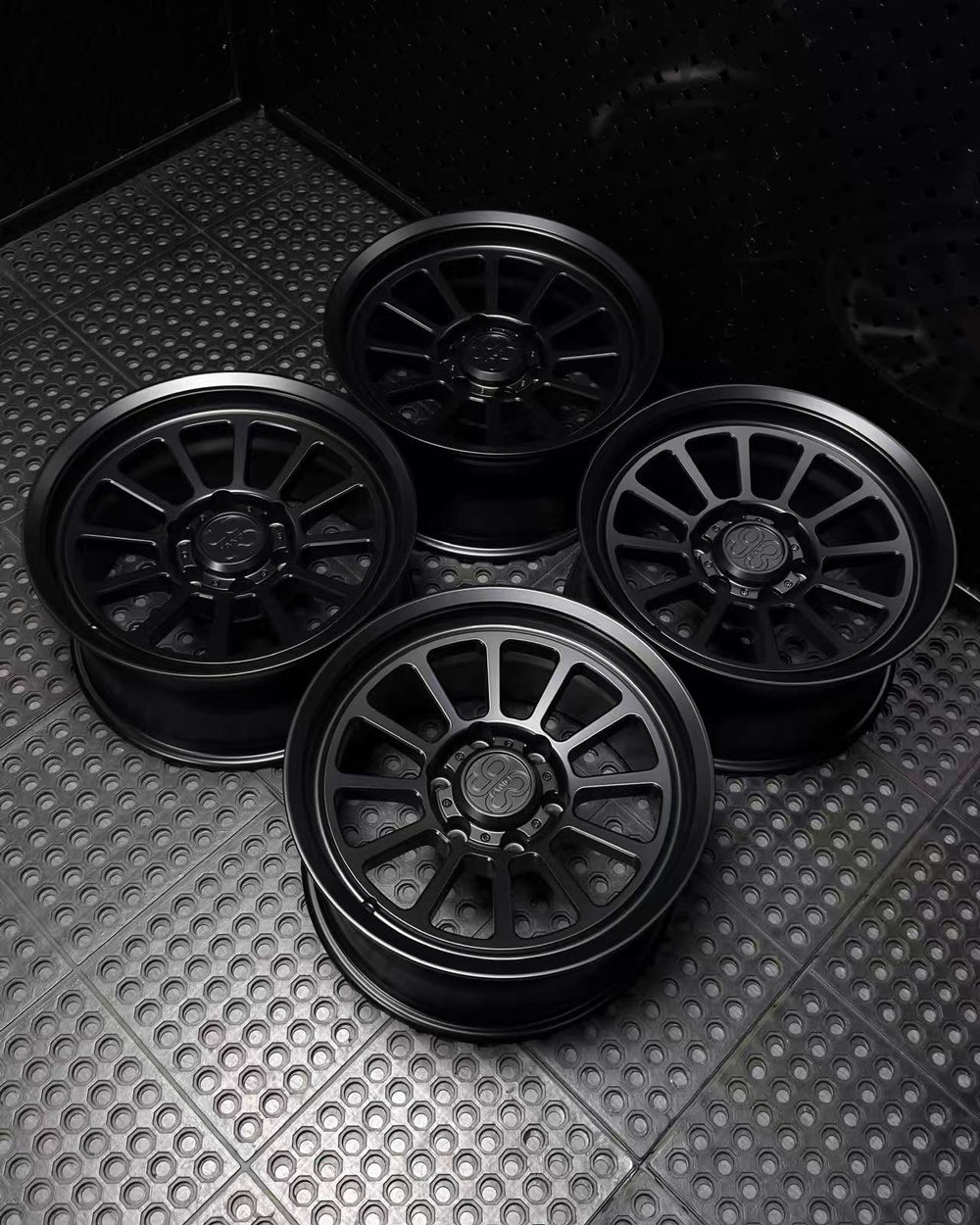 (Set of 4) FRS-12 | 6061-T6 Forged | Smooth Lip | Matte Black (6x135 | 17x8.5, 0mm Offset)