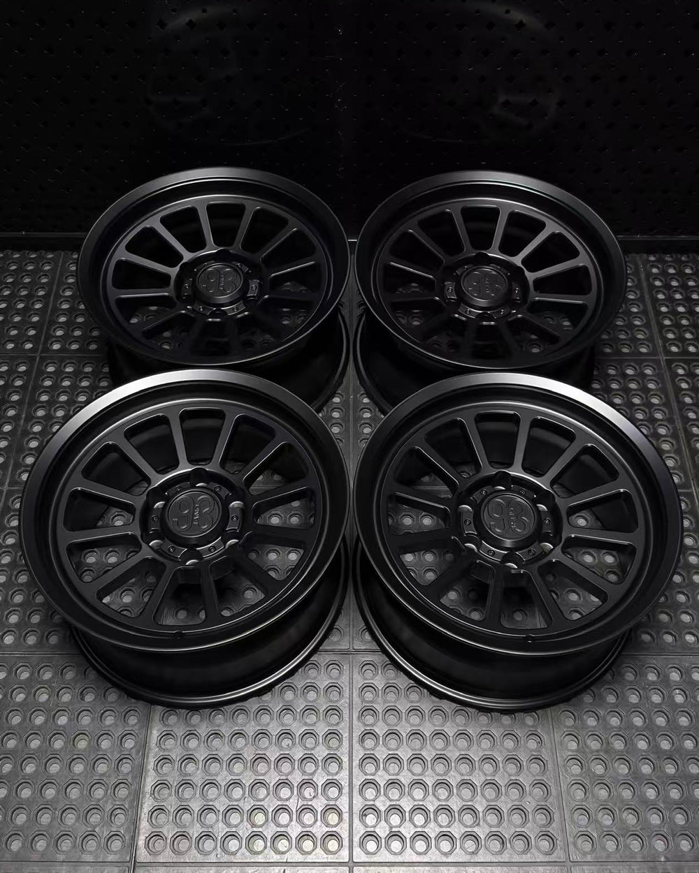 (Set of 4) FRS-12 | 6061-T6 Forged | Smooth Lip | Matte Black (6x135 | 17x8.5, 0mm Offset)