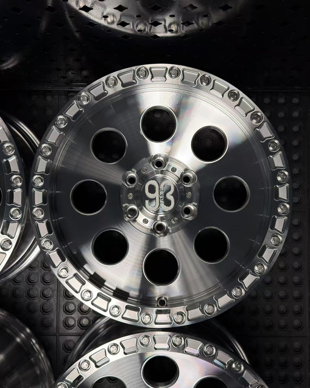 (Set of 4) RT-08R | 6061-T6 Forged | Simulated Beadlock w/ Removable Rings | Machined Clear, Machined Clear Rings (6x135 | 17x8.5, 0mm Offset)