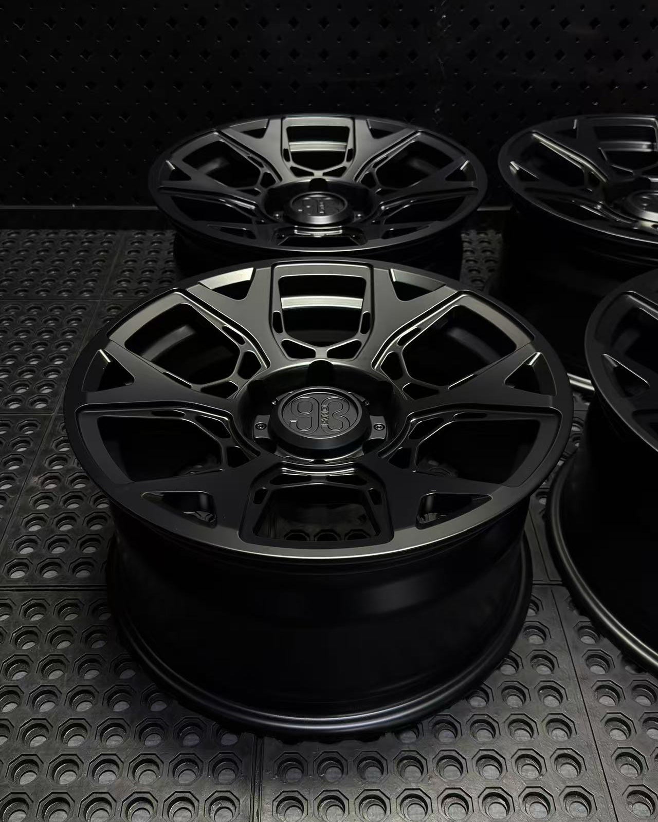 (Set of 4) SS-01 | 6061-T6 Forged | Satin Black (6x135 | 17x8.5, 0mm Offset)