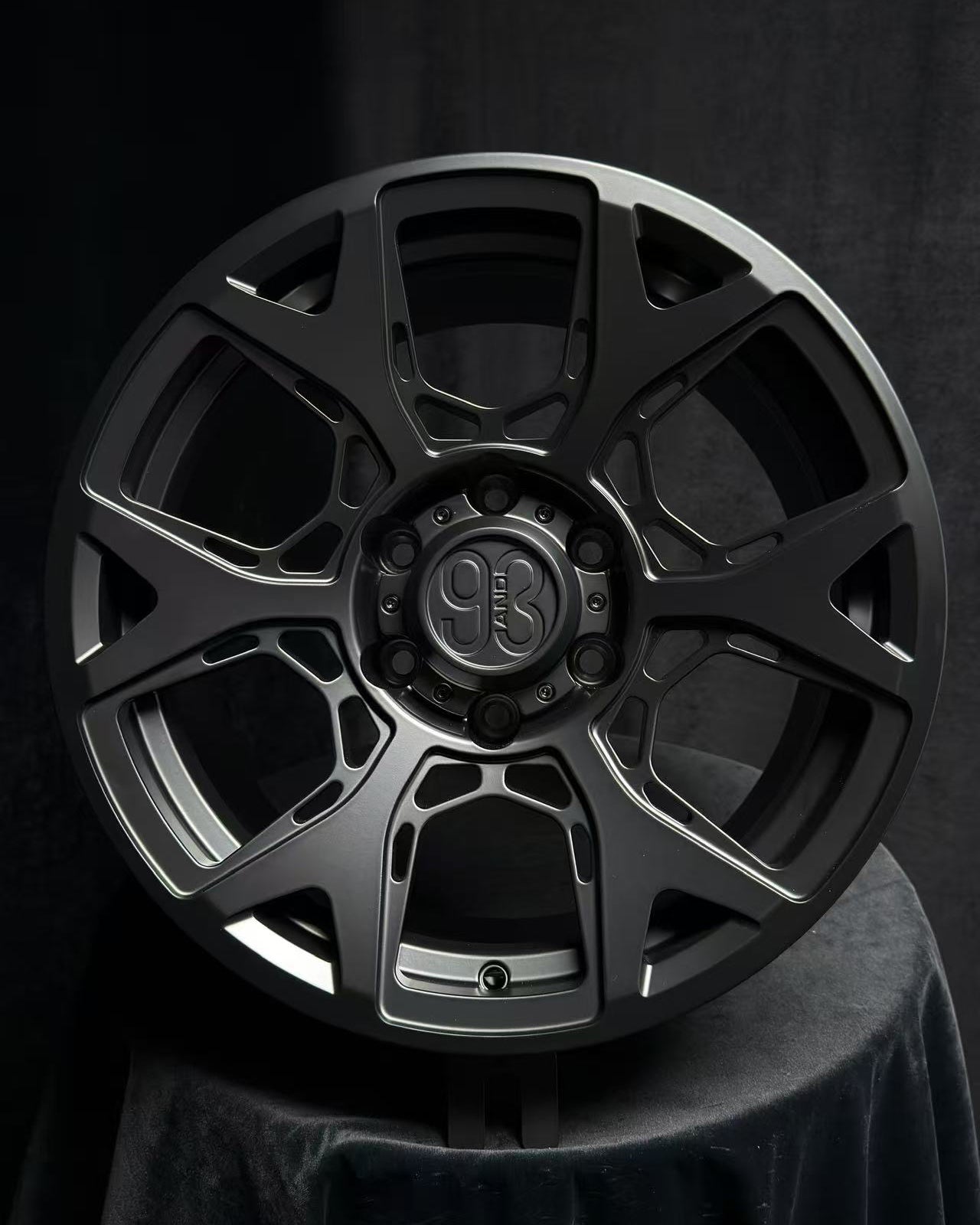 (Set of 4) SS-01 | 6061-T6 Forged | Satin Black (6x135 | 17x8.5, 0mm Offset)
