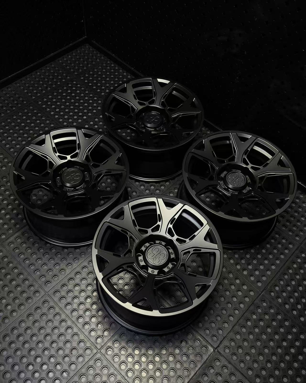 (Set of 4) SS-01 | 6061-T6 Forged | Satin Black (6x135 | 17x8.5, 0mm Offset)
