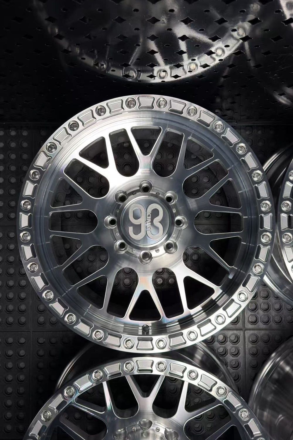 (Set of 4) TX-01R | 6061-T6 Forged | Simulated Beadlock w/ Removable Rings | Machined Clear, Machined Clear Slotted Rings, Stainless Lip Bolts (8x170 | 20x10, -18mm Offset)